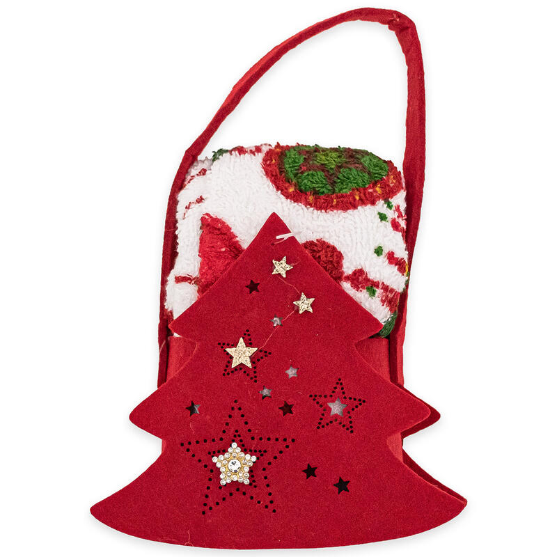 CONFEZIONE REGALO IN FELTRO CON STROFINACCIO CM 12X9X20  BuyBuy24 Abbilgiamento e Biancheria