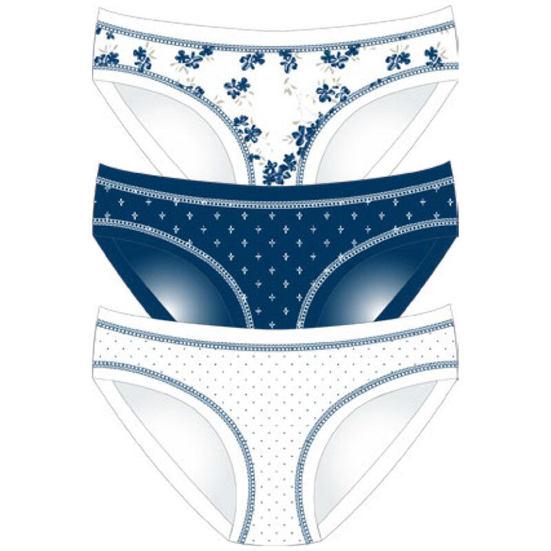 CONFEZIONE SLIP 3 PEZZI FANTASIA CON BORDINO BuyBuy24 Abbilgiamento e Biancheria