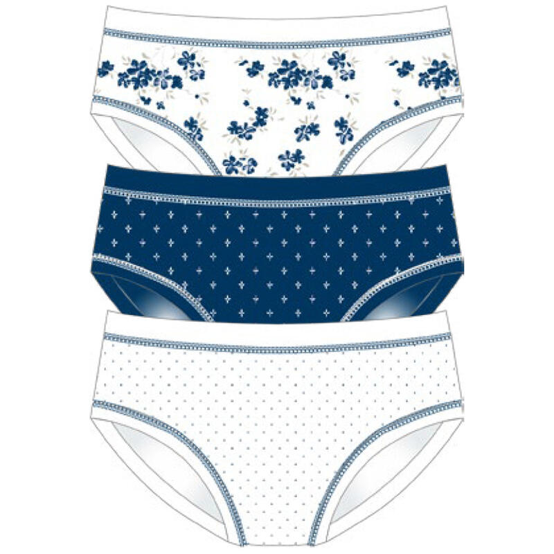 CONFEZIONE SLIP 3 PEZZI FANTASIA CON BORDINO BuyBuy24 Abbilgiamento e Biancheria