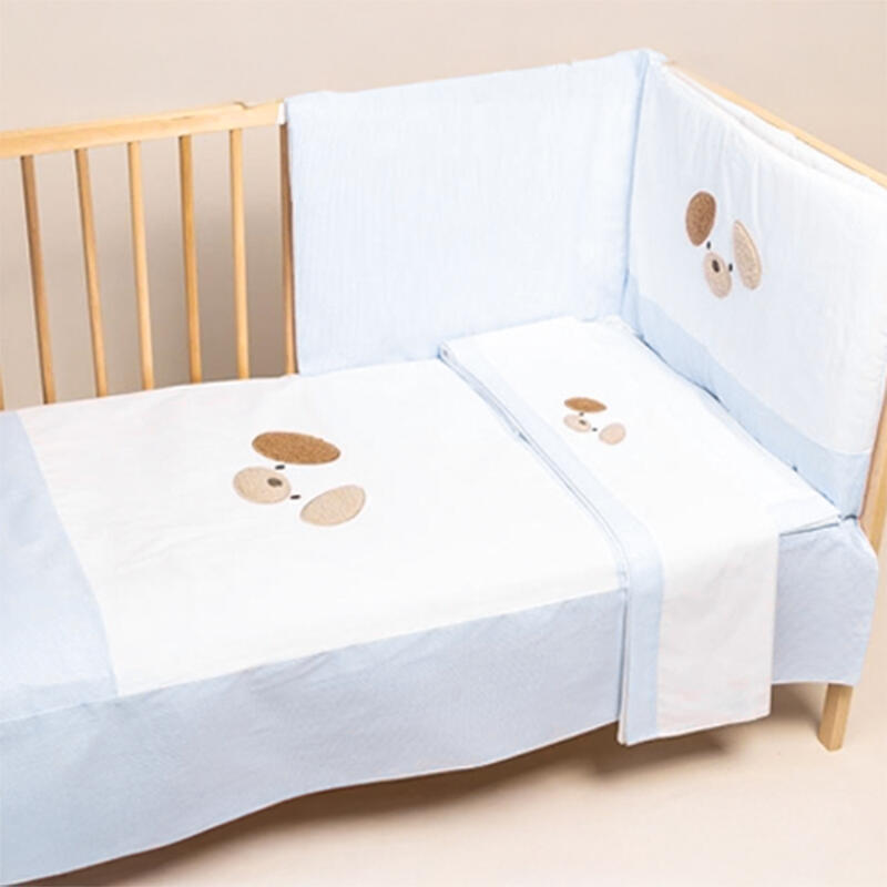 COORDINATO LETTINO 6 PEZZI RICAMATO PIUMONE CM 60X120  BuyBuy24 Abbilgiamento e Biancheria