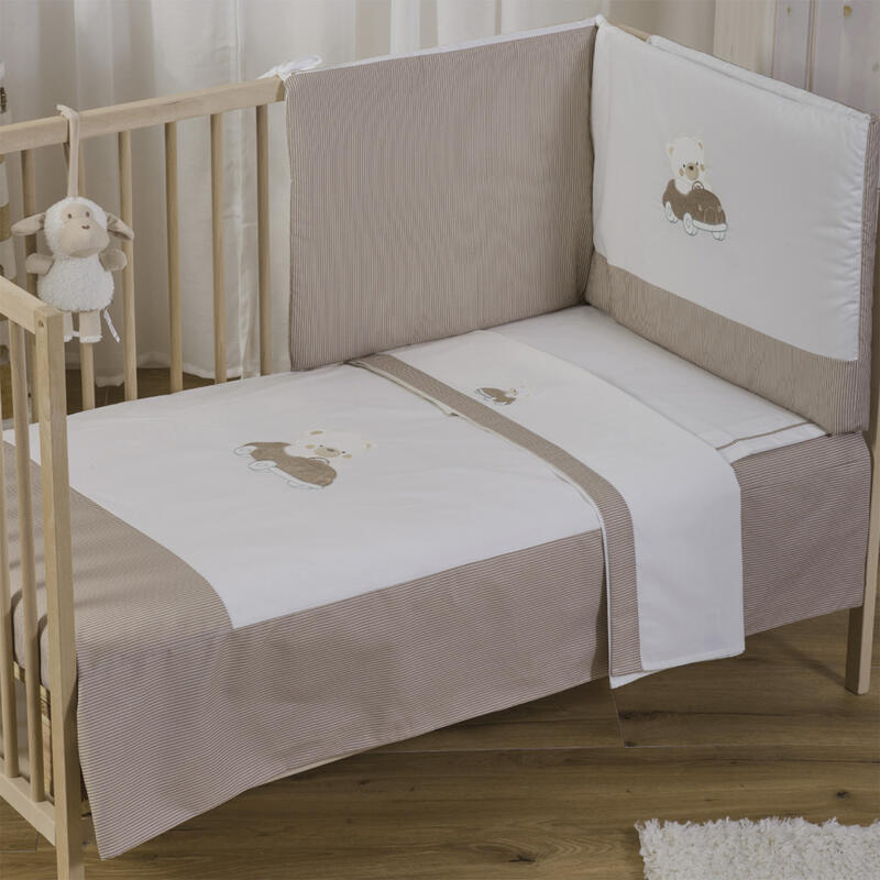 COORDINATO LETTINO 6 PEZZI RICAMATO PIUMONE CM 60X120 BuyBuy24 Abbilgiamento e Biancheria