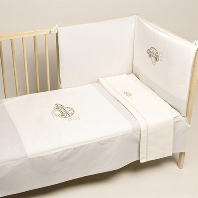 COORDINATO LETTINO 6 PEZZI RICAMATO PIUMONE CM 60X120  BuyBuy24 Abbilgiamento e Biancheria