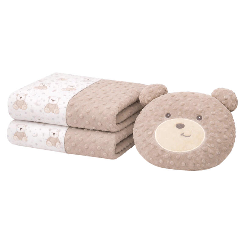 COPERTA CULLA PILE CON CUSCINO ORSETTO BuyBuy24 Abbilgiamento e Biancheria