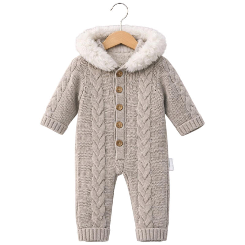 ESKIMO NEONATO SMACCHINATO CON CAPPUCCIO E PELLICCETTA BuyBuy24 Abbilgiamento e Biancheria