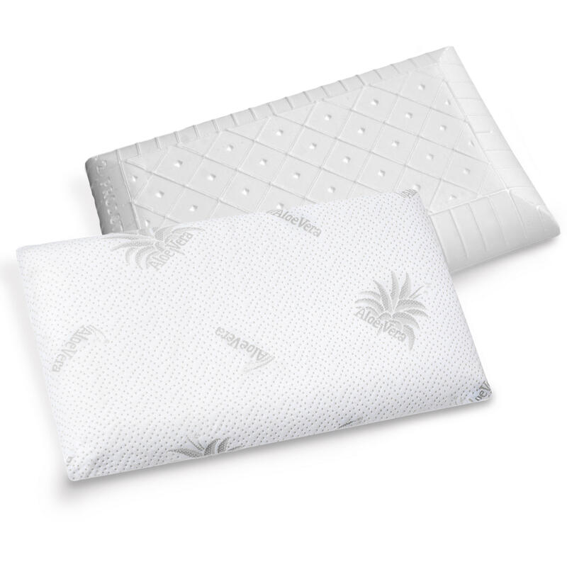 GUANCIALE MEMORY CM 42X72 H 15CM FEDERA IN ALOE BIANCA BuyBuy24 Abbilgiamento e Biancheria