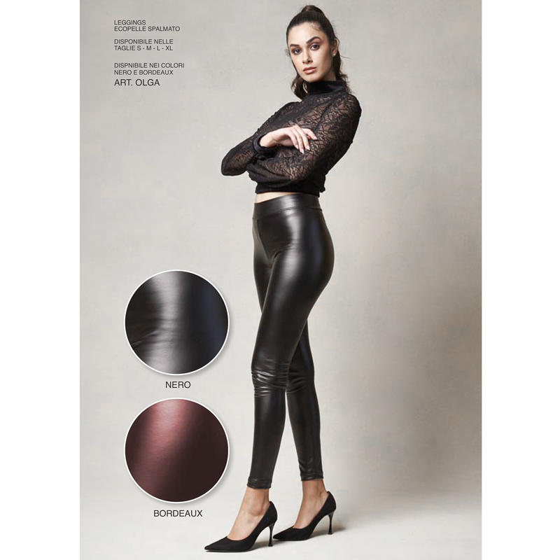 KISSIMO Leggings Felpato Con Effetto Ecopelle Stampato | BuyBuy24  Abbigliamento per Famiglie
