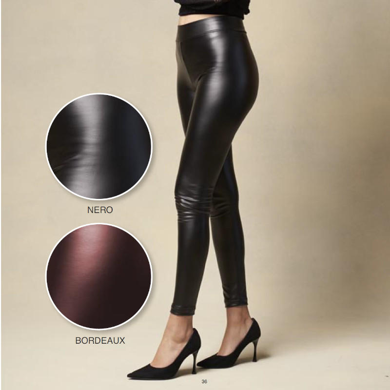KISSIMO Leggings Felpato Con Effetto Ecopelle Stampato | BuyBuy24  Abbigliamento per Famiglie