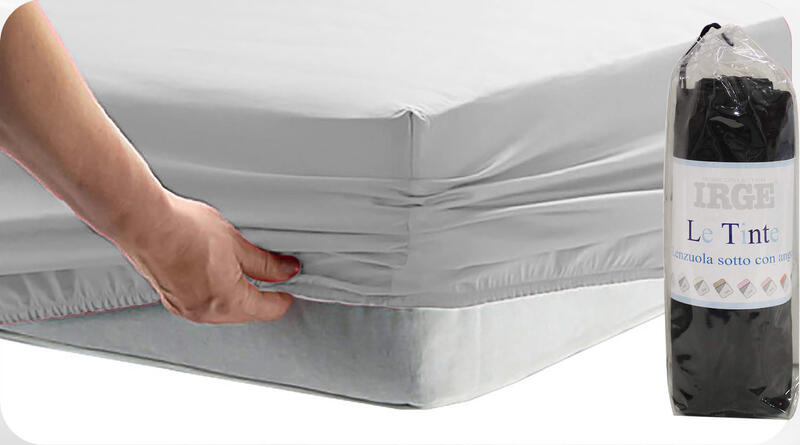 LENZUOLO SOTTO CON ANGOLI 2 PIAZZE COTONE CM 180X200 BuyBuy24 Abbilgiamento e Biancheria