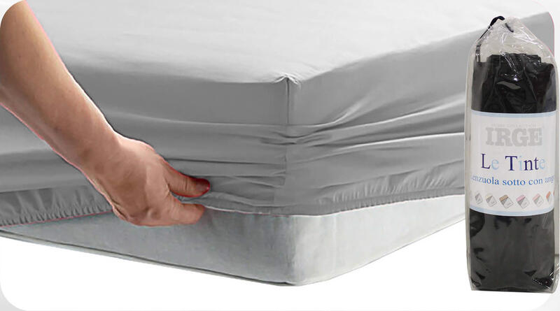 LENZUOLO SOTTO CON ANGOLI 2 PIAZZE COTONE CM 180X200 BuyBuy24 Abbilgiamento e Biancheria