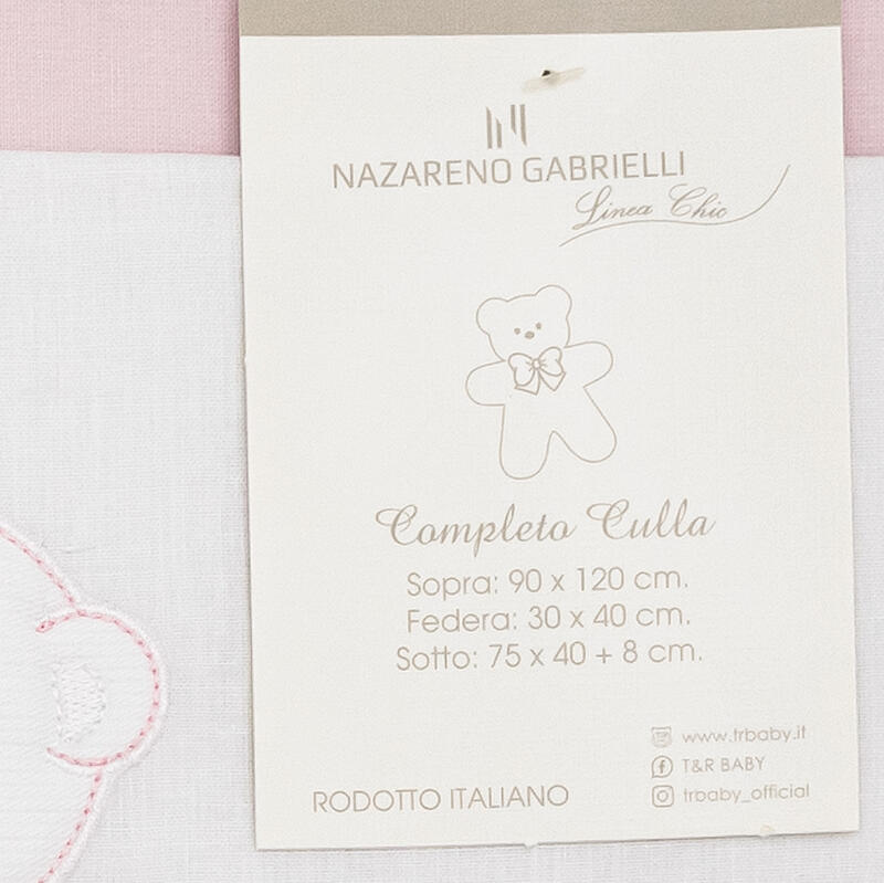 LENZUOLO 3 PZ CULLA RICAMATO BuyBuy24 Abbilgiamento e Biancheria