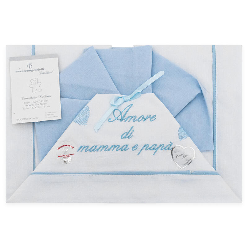 LENZUOLO 3 PZ LETTINO RICAMATO BuyBuy24 Abbilgiamento e Biancheria