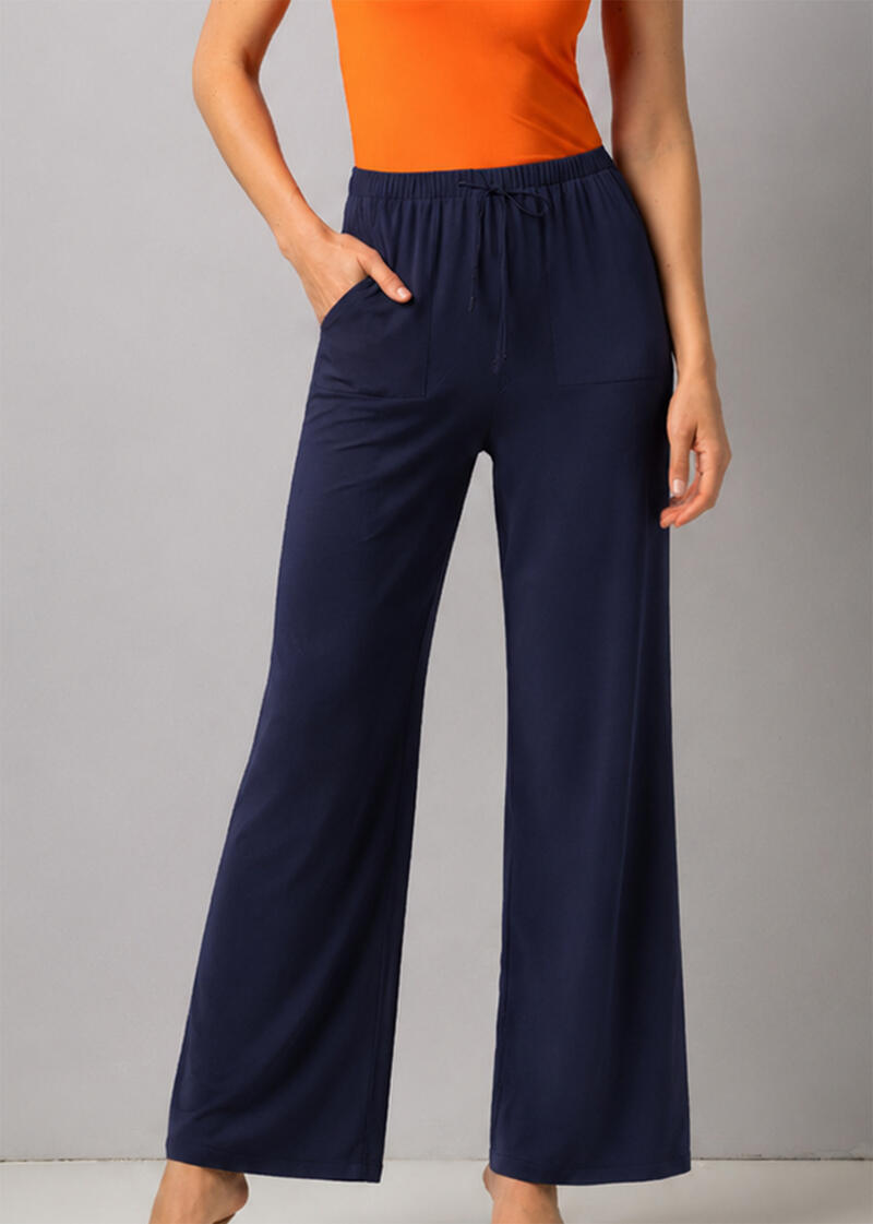 PANTALONE LARGO VISCOSA ELASTICIZZATA BuyBuy24 Abbilgiamento e Biancheria