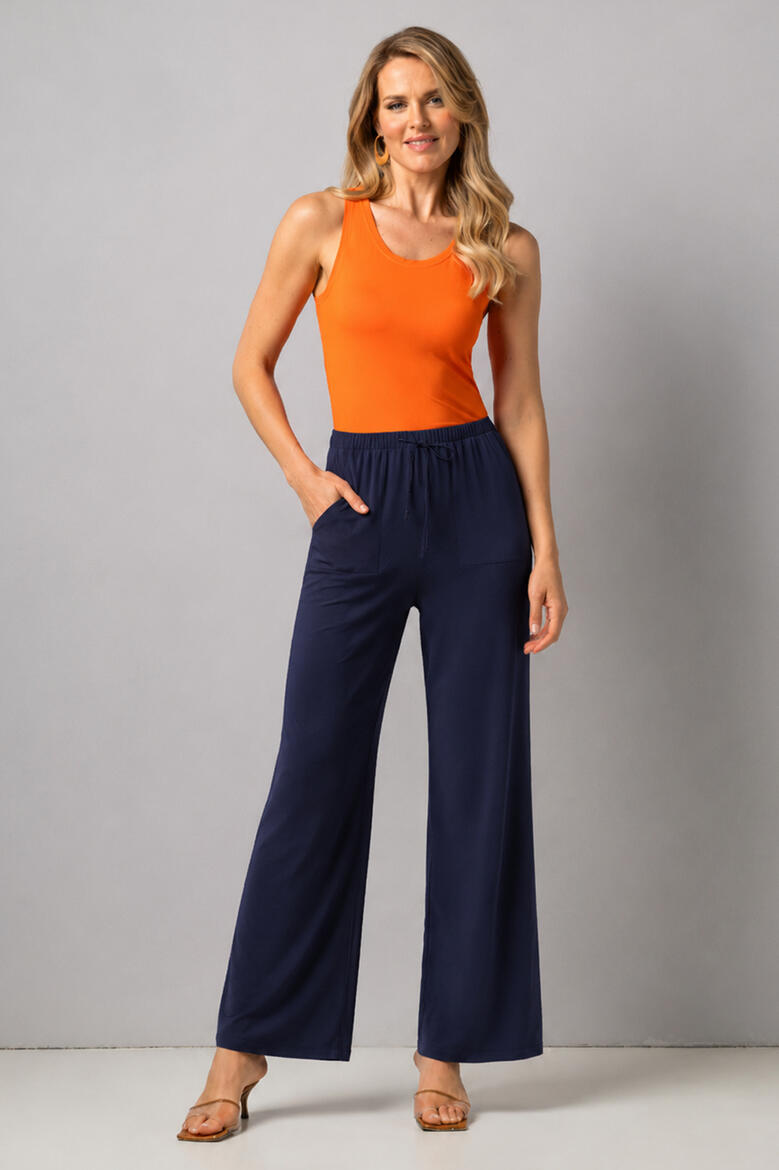 PANTALONE LARGO VISCOSA ELASTICIZZATA BuyBuy24 Abbilgiamento e Biancheria