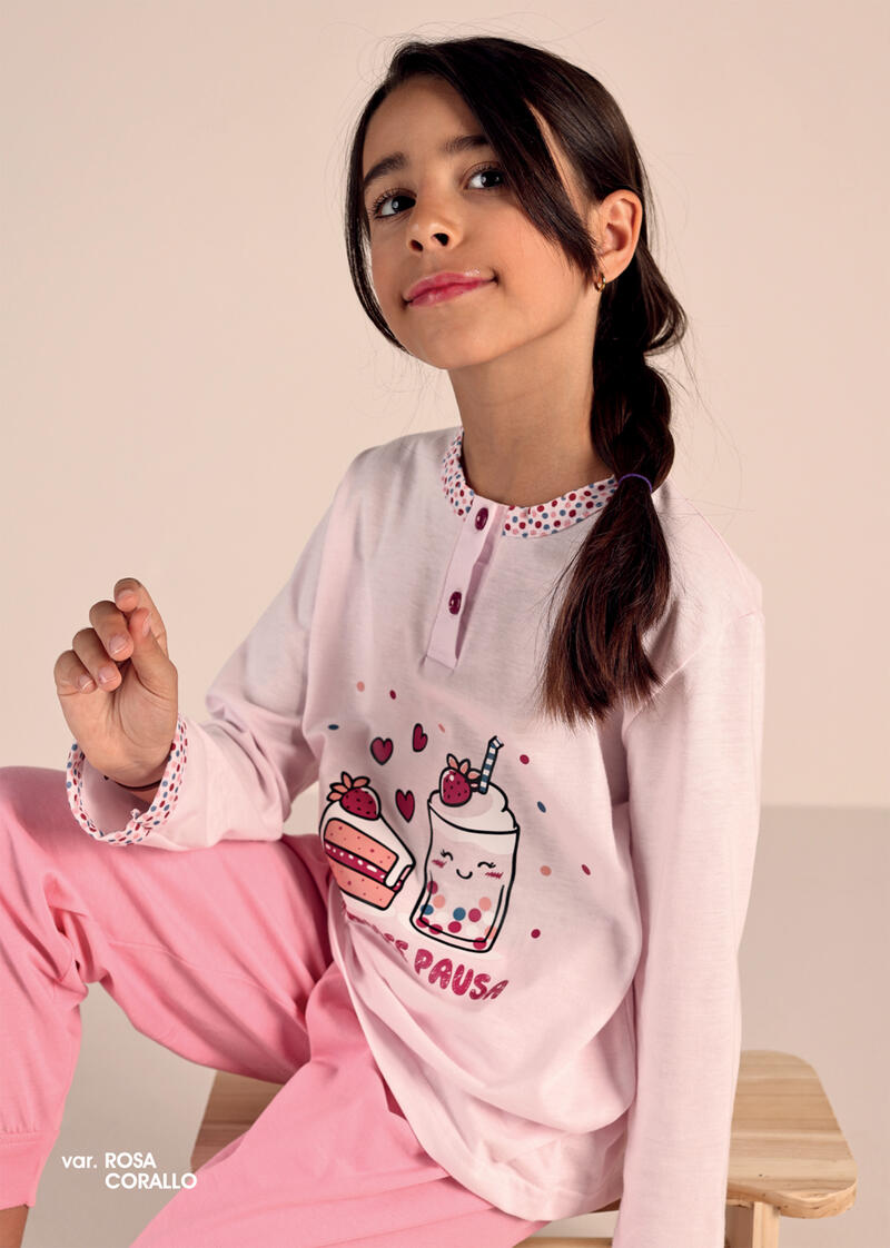PIGIAMA BIMBA LUNGO JERSEY 8-10 ANNI BuyBuy24 Abbilgiamento e Biancheria