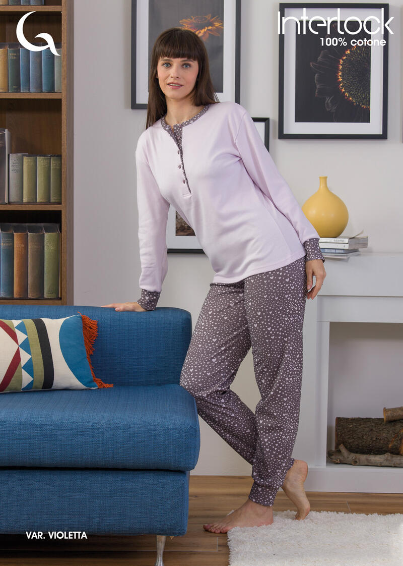PIGIAMA DONNA INTERLOCK BuyBuy24 Abbilgiamento e Biancheria