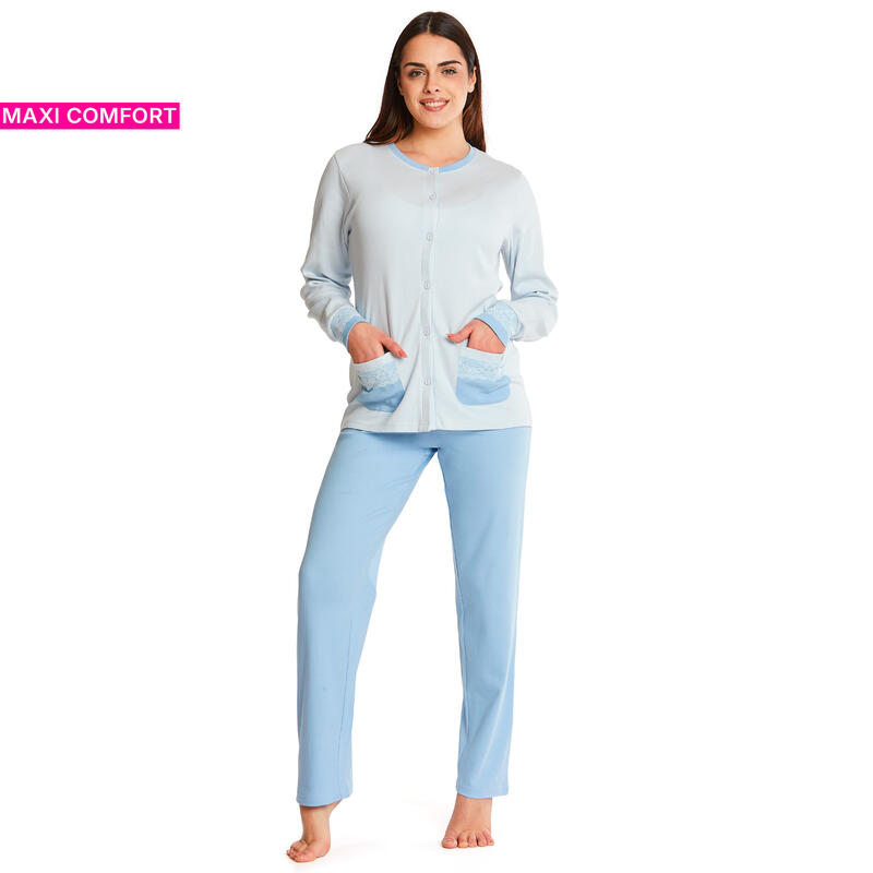 PIGIAMA DONNA INTERLOCK APERTO CALIBRATO BuyBuy24 Abbilgiamento e Biancheria