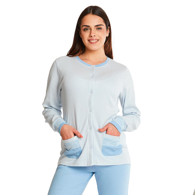 PIGIAMA DONNA INTERLOCK APERTO CALIBRATO BuyBuy24 Abbilgiamento e Biancheria