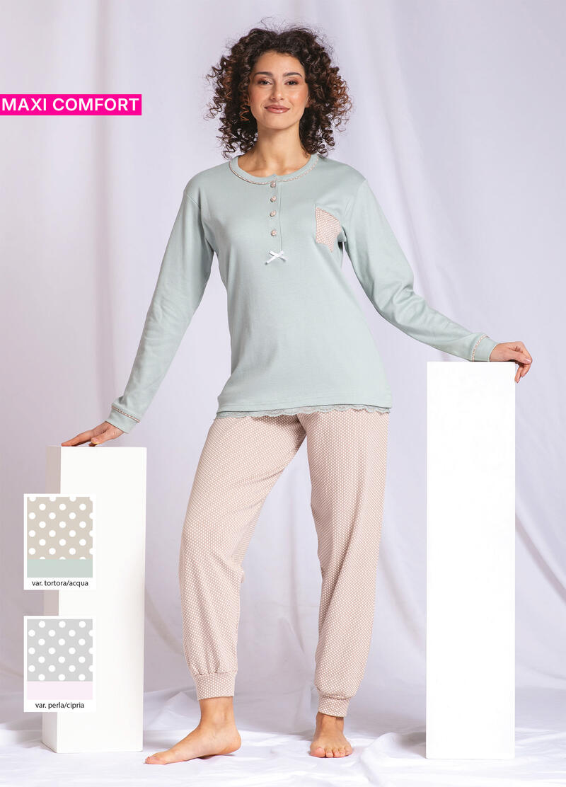 PIGIAMA DONNA INTERLOCK CALIBRATO BuyBuy24 Abbilgiamento e Biancheria