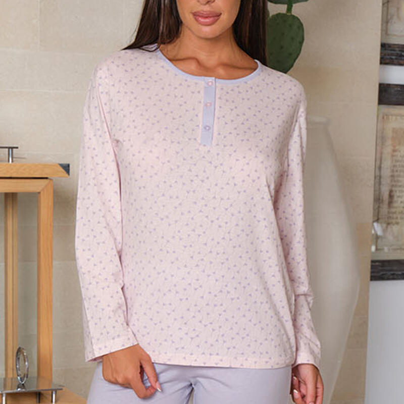 PIGIAMA DONNA LUNGO JERSEY BuyBuy24 Abbilgiamento e Biancheria