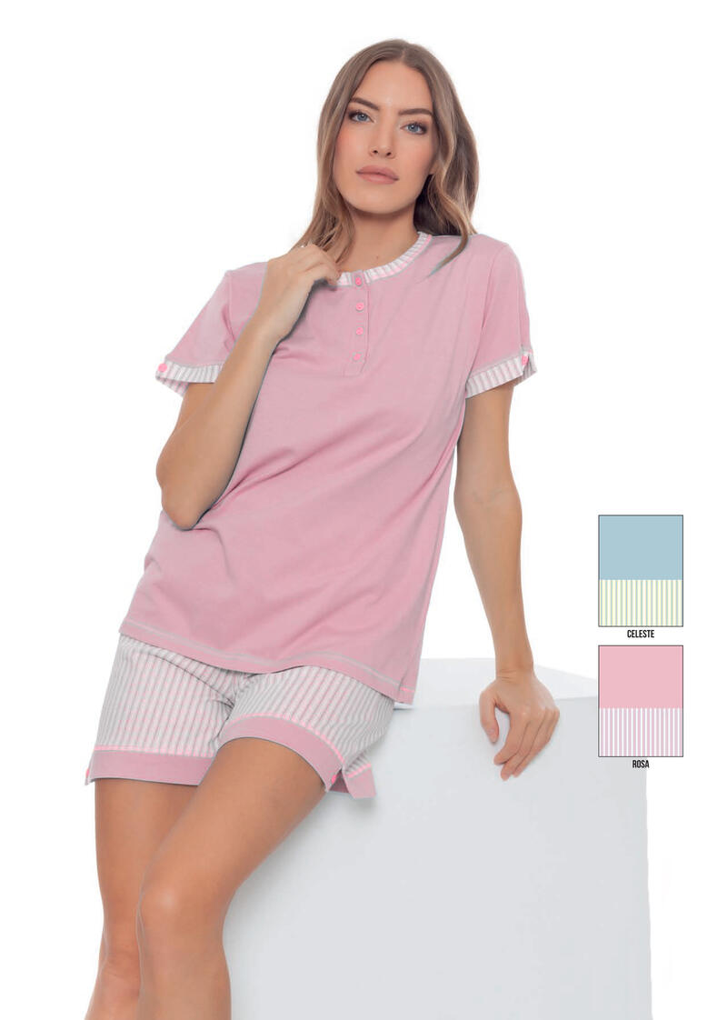 PIGIAMA DONNA MEZZA MANICA PANTALONCINO BuyBuy24 Abbilgiamento e Biancheria