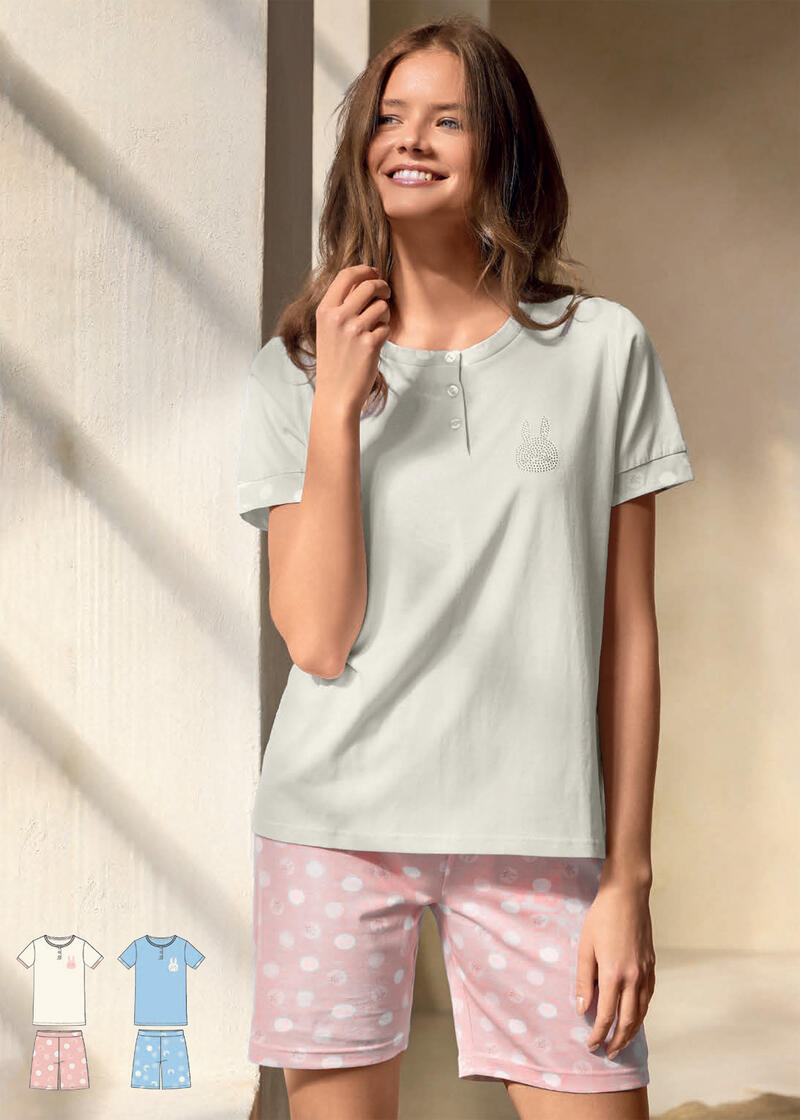 PIGIAMA DONNA MEZZA MANICA PANTALONCINO BuyBuy24 Abbilgiamento e Biancheria