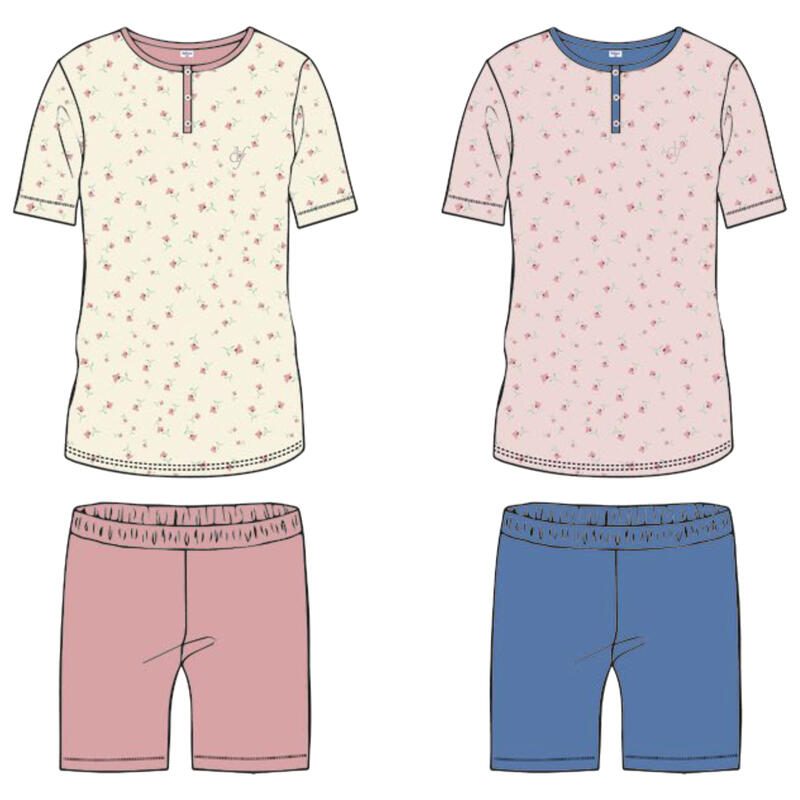 PIGIAMA DONNA MEZZA MANICA PANTALONCINO BuyBuy24 Abbilgiamento e Biancheria