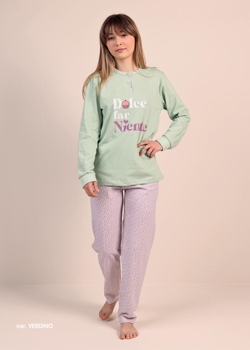 PIGIAMA RAGAZZA LUNGO JERSEY BuyBuy24 Abbilgiamento e Biancheria