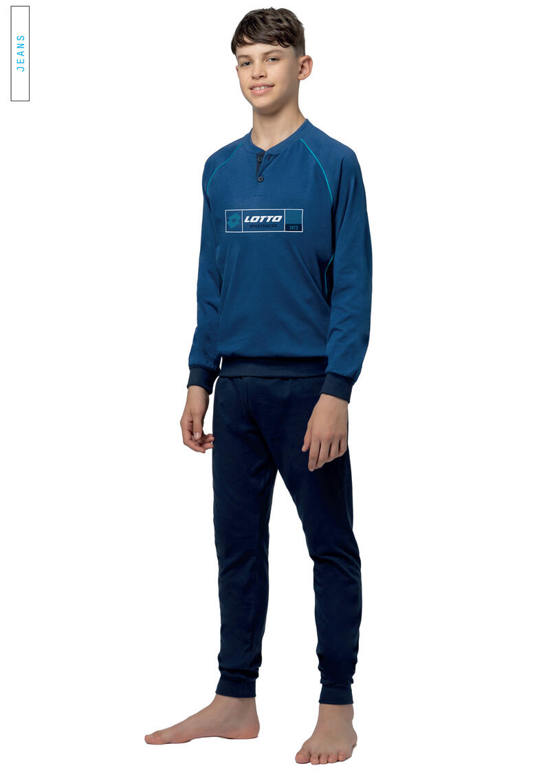 PIGIAMA RAGAZZO LUNGO JERSEY LOTTO BuyBuy24 Abbilgiamento e Biancheria