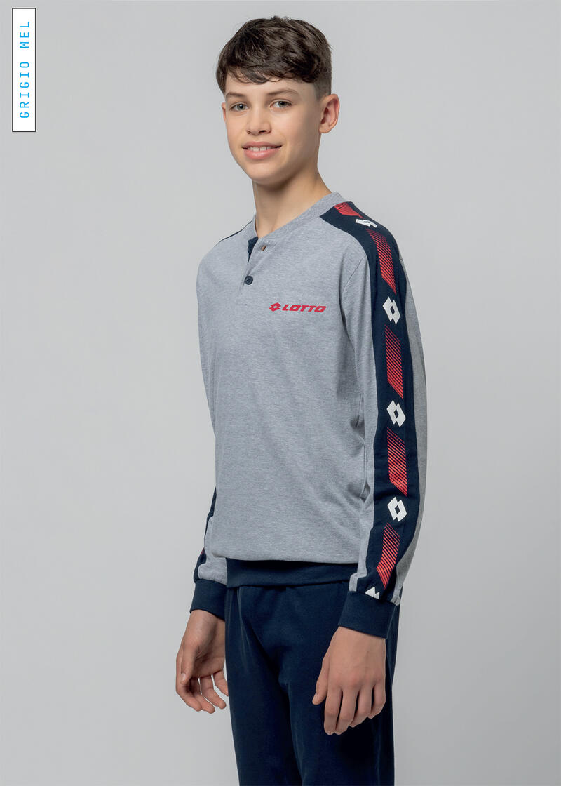 PIGIAMA RAGAZZO LUNGO JERSEY LOTTO BuyBuy24 Abbilgiamento e Biancheria
