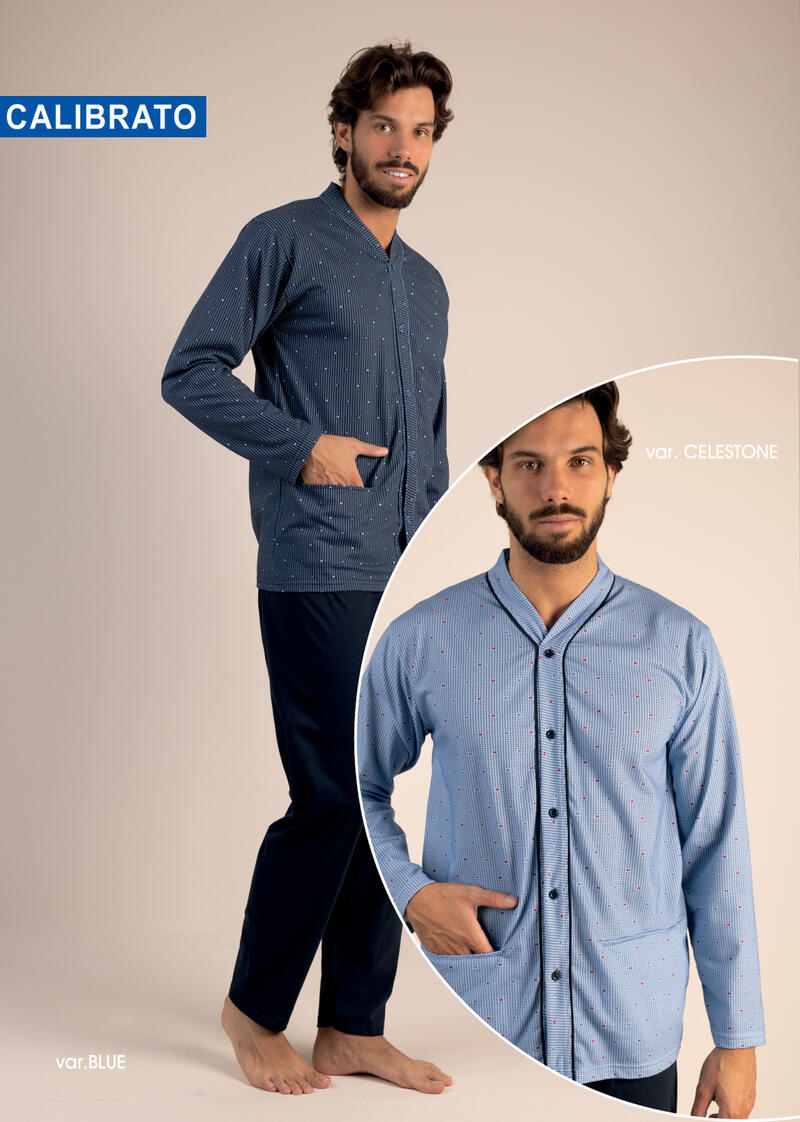 PIGIAMA UOMO LUNGO APERTO CALIBRATO BuyBuy24 Abbilgiamento e Biancheria