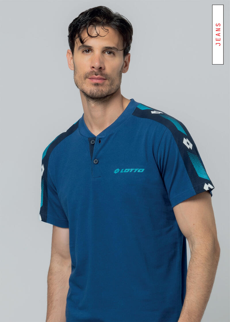 PIGIAMA UOMO MEZZA MANICA PANTALONCINO LOTTO BuyBuy24 Abbilgiamento e Biancheria