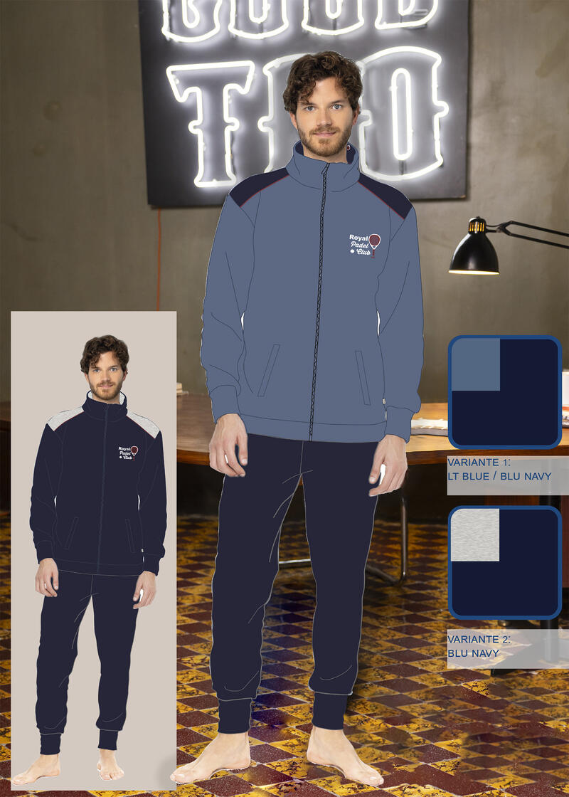 PIGIAMA UOMO PILE FULL ZIP BuyBuy24 Abbilgiamento e Biancheria