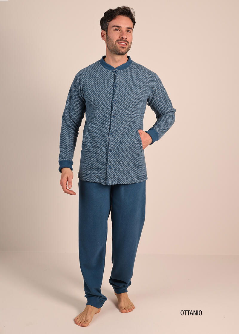 PIGIAMA UOMO PUNTO MILANO APERTO CON BOTTONI BuyBuy24 Abbilgiamento e Biancheria