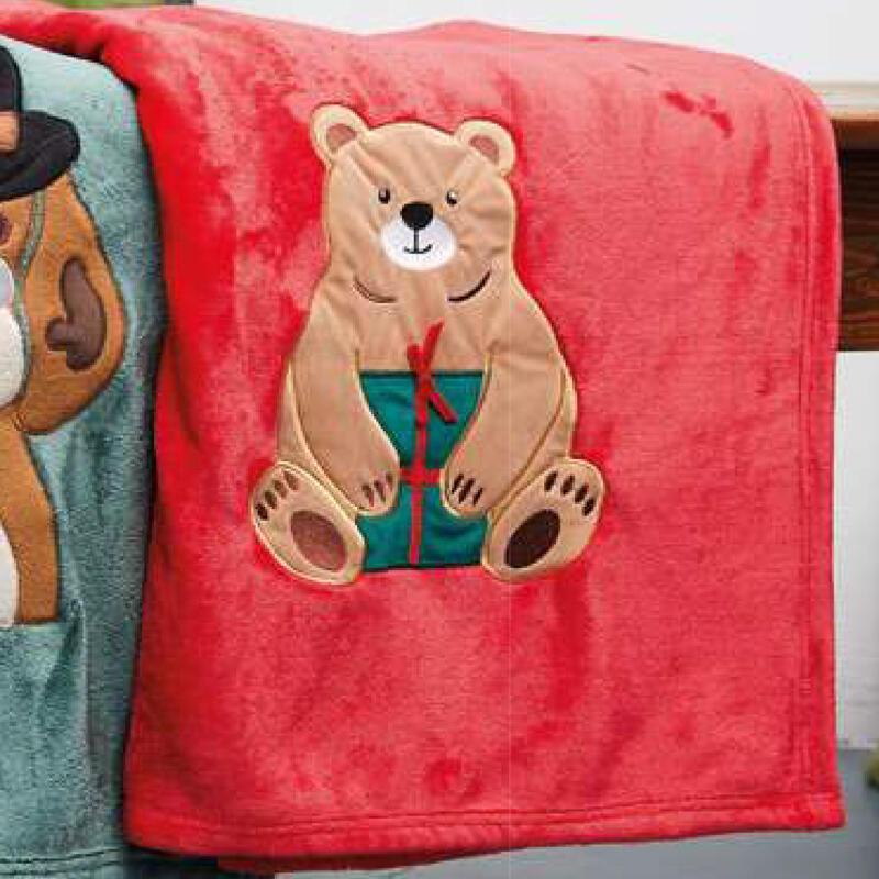 PLAID IN PILE CM 130X160 CON APPLICAZIONE BuyBuy24 Abbilgiamento e Biancheria