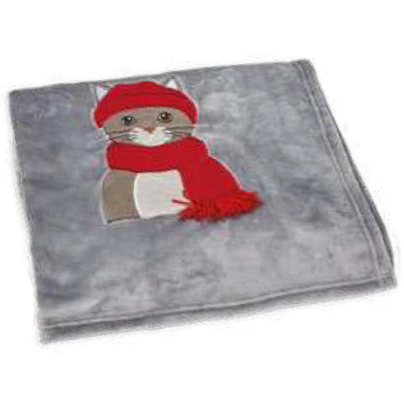 PLAID IN PILE CM 130X160 CON APPLICAZIONE BuyBuy24 Abbilgiamento e Biancheria