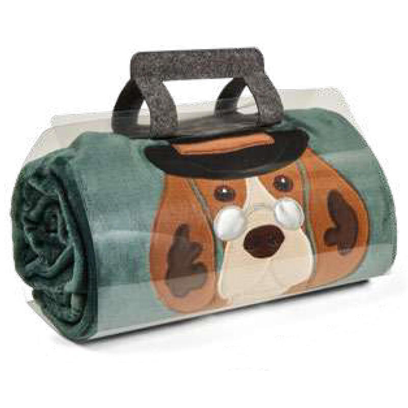 PLAID IN PILE CM 130X160 CON APPLICAZIONE BuyBuy24 Abbilgiamento e Biancheria