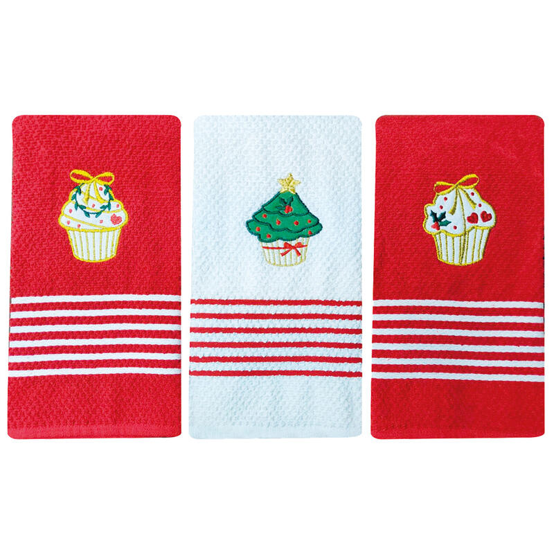 SET 3 STROFINACCI NATALIZI SPUGNA JAQUARD CM 50X70  BuyBuy24 Abbilgiamento e Biancheria