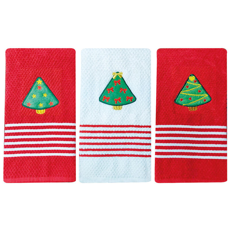 SET 3 STROFINACCI NATALIZI SPUGNA JAQUARD CM 50X70  BuyBuy24 Abbilgiamento e Biancheria