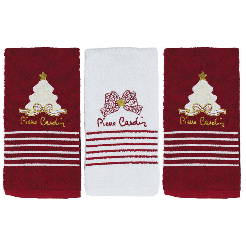 SET 3 STROFINACCI NATALIZI SPUGNA RICAMATI CM 50X70 BuyBuy24 Abbilgiamento e Biancheria