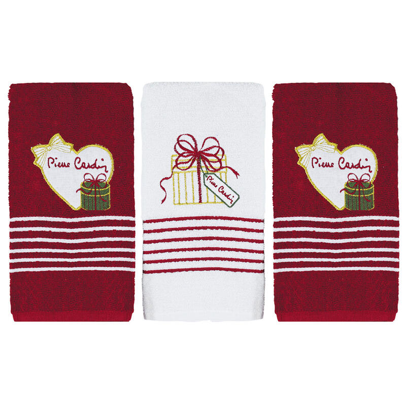 SET 3 STROFINACCI NATALIZI SPUGNA RICAMATI CM 50X70 BuyBuy24 Abbilgiamento e Biancheria