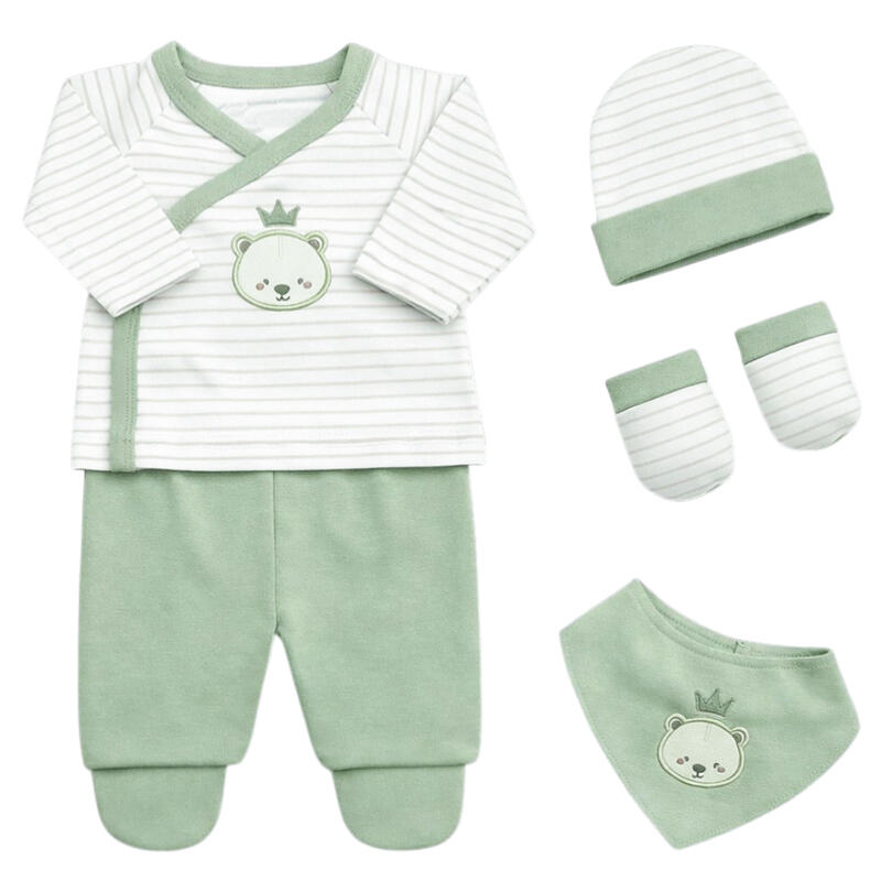 SET CORREDINO PRIMA NASCITA 4 PEZZI IN CALDO COTONE BuyBuy24 Abbilgiamento e Biancheria