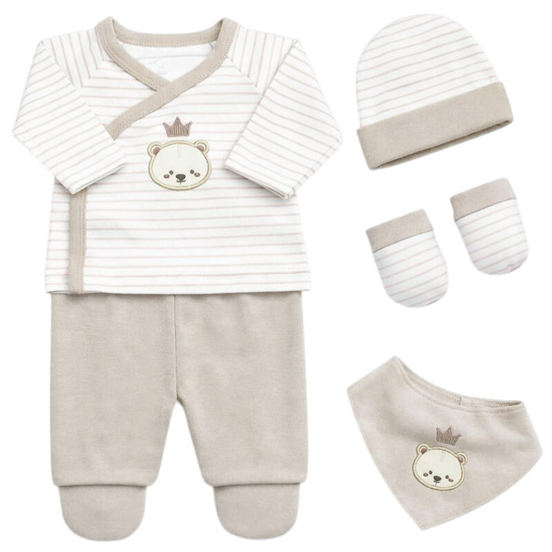 SET CORREDINO PRIMA NASCITA 4 PEZZI IN CALDO COTONE BuyBuy24 Abbilgiamento e Biancheria