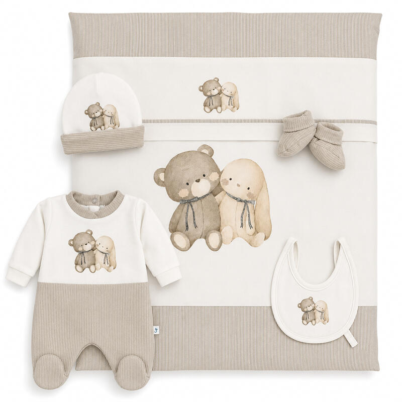 SET CORREDINO PRIMA NASCITA INVERNALE 9 PEZZI BuyBuy24 Abbilgiamento e Biancheria