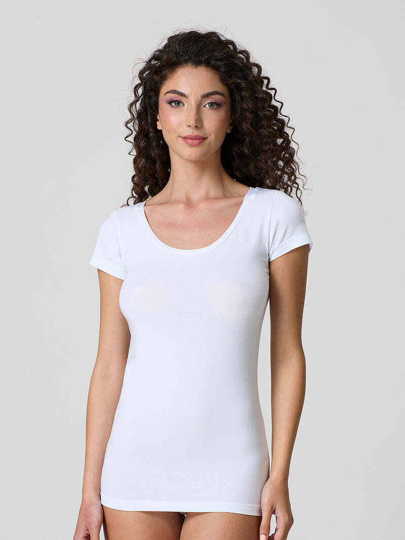 T-SHIRT MEZZA MANICA COTONE ELASTICIZZATO BuyBuy24 Abbilgiamento e Biancheria