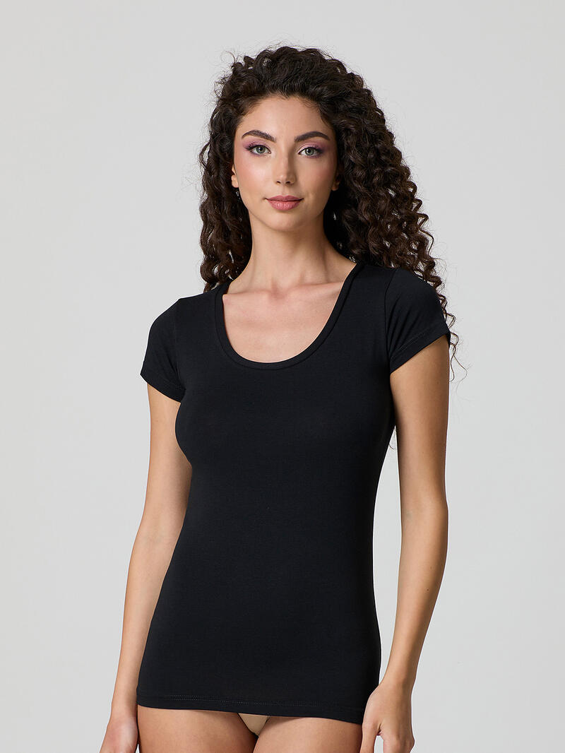 T-SHIRT MEZZA MANICA COTONE ELASTICIZZATO BuyBuy24 Abbilgiamento e Biancheria