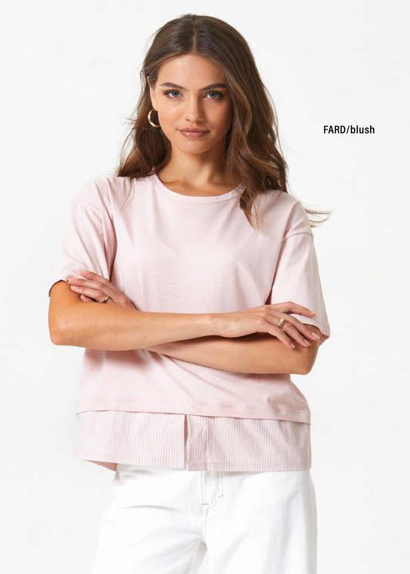 T-SHIRT OVERSIZE FINTA CAMICIA BuyBuy24 Abbilgiamento e Biancheria