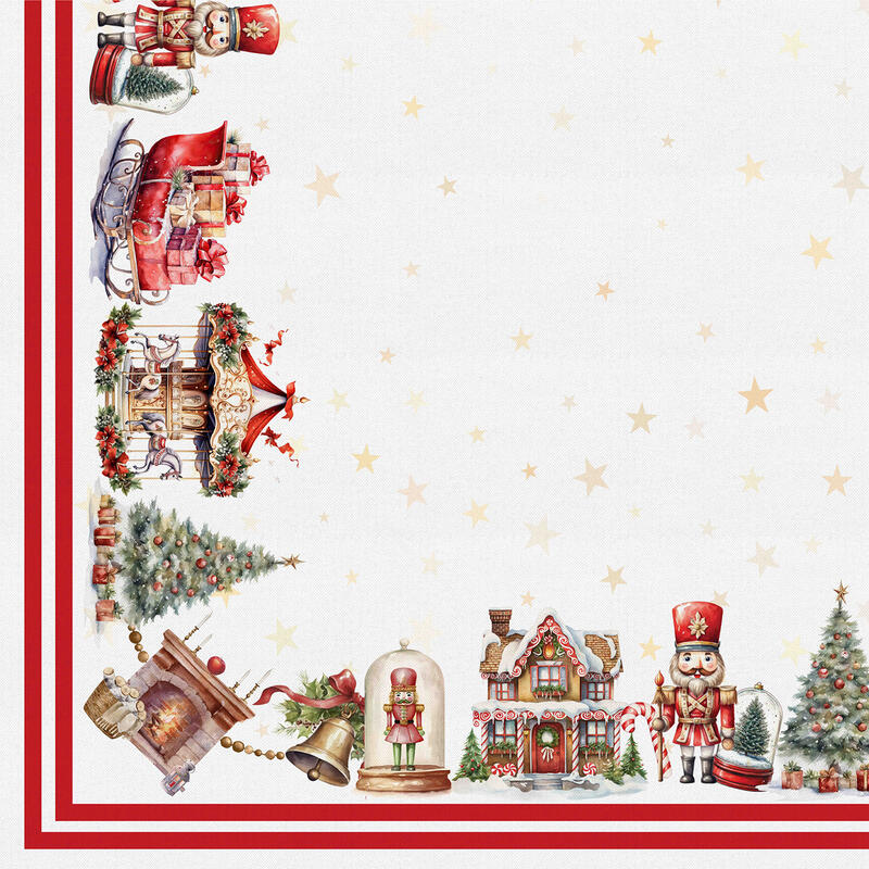 TOVAGLIA ANTIMACCHIA X 6 NATALIZIA CM 140X180 BuyBuy24 Abbilgiamento e Biancheria