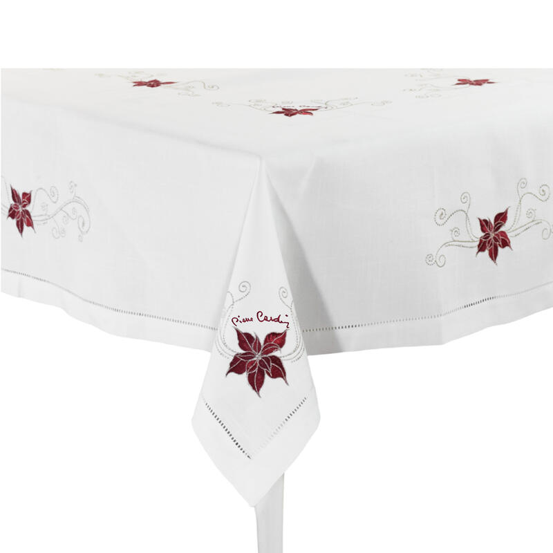 TOVAGLIA NATALE X12 RICAMATA E ORLO A GIORNO CM 150X250 BuyBuy24 Abbilgiamento e Biancheria