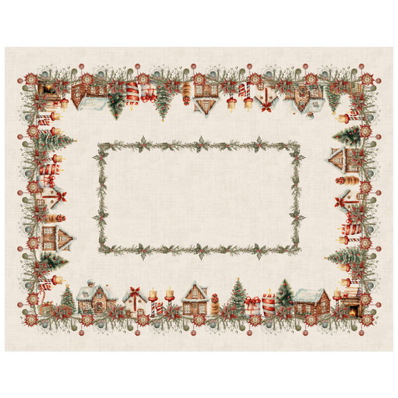 TOVAGLIA NATALIAZIA X18 COTONE STAMPA DIGITALE CM 140X360 BuyBuy24 Abbilgiamento e Biancheria