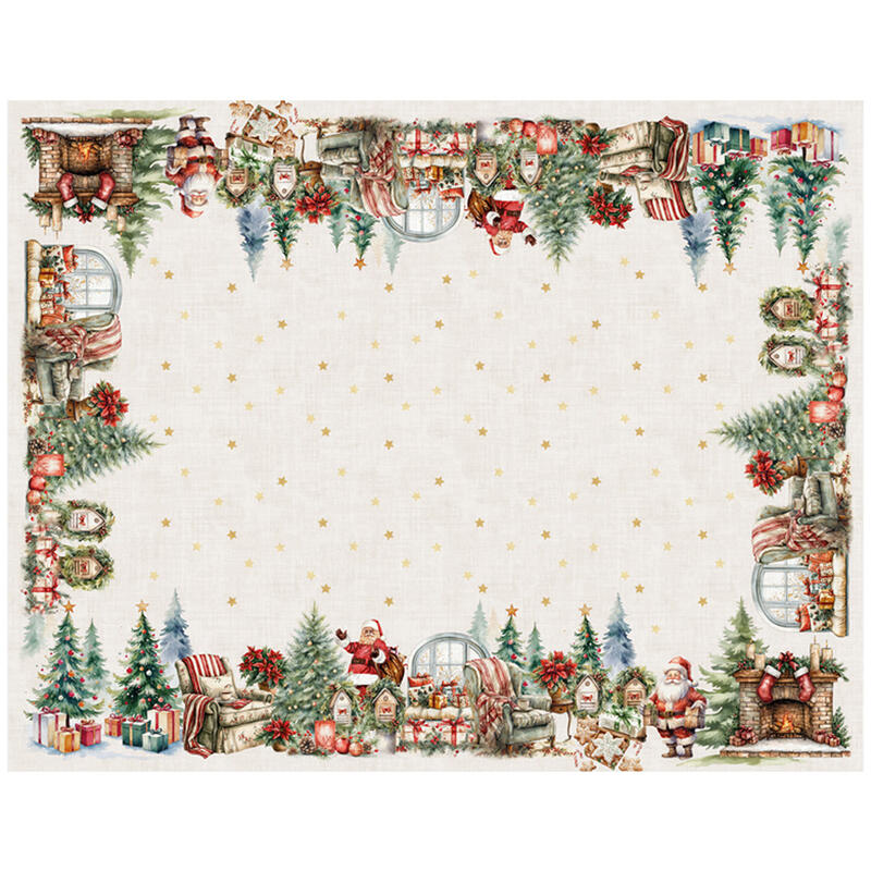 TOVAGLIA NATALIAZIA X18 COTONE STAMPA DIGITALE CM 140X360 BuyBuy24 Abbilgiamento e Biancheria